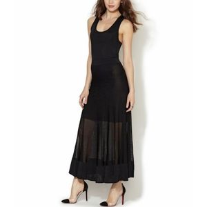 A.L.C Black Racer Back Flare Dress